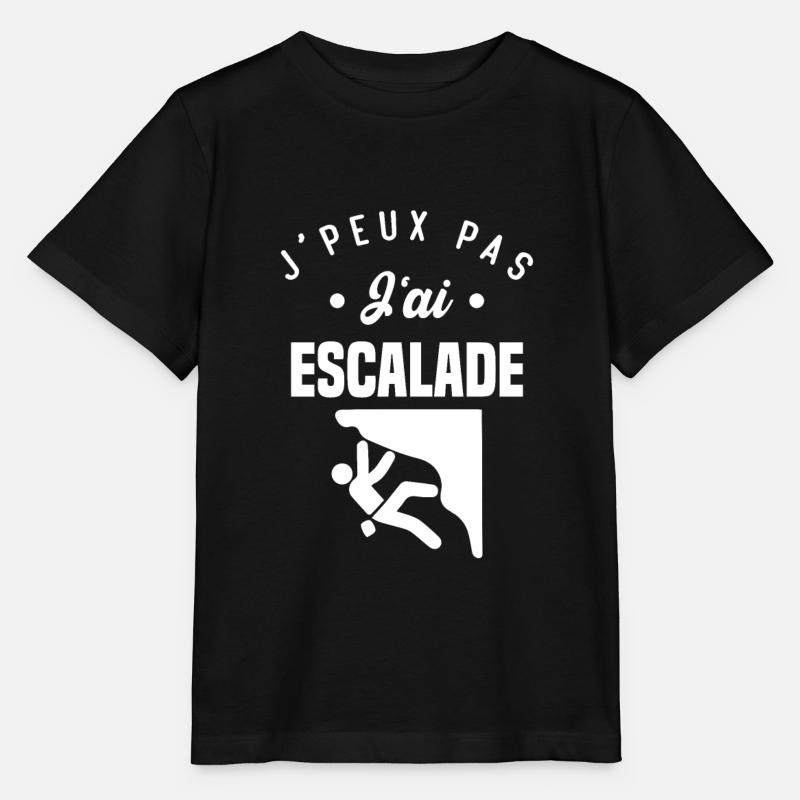 J'peux pas j'ai escalade - T-shirt bio MINI CREATOR Stanley/Stella Enfant - noir