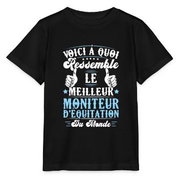Le meilleur moniteur d'équitation du monde - T-shirt bio MINI CREATOR Stanley/Stella Enfant - noir - Devant - Mikhail (115cm)