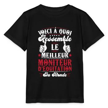 Le meilleur moniteur d'équitation du monde - T-shirt bio MINI CREATOR Stanley/Stella Enfant - noir - Devant - Mikhail (115cm)
