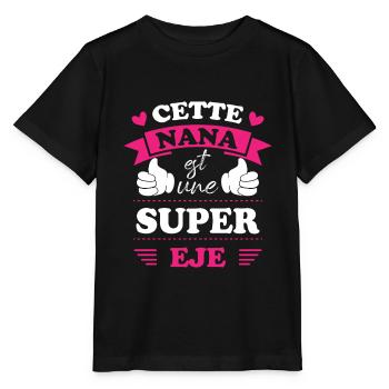 Cette nana est une super eje, Humour cadeau nana - T-shirt bio MINI CREATOR Stanley/Stella Enfant - noir - Devant - Mikhail (115cm)