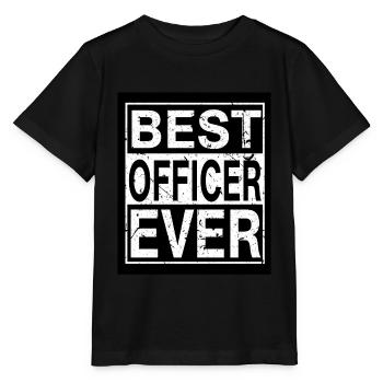 Polizist Bester Polizist - Stanley/Stella Kinder T-Shirt MINI CREATOR  - Schwarz - Vorne - Mikhail (115cm)