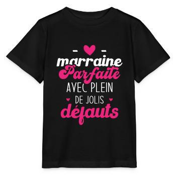 Marraine parfaite avec plein de jolis défauts - T-shirt bio MINI CREATOR Stanley/Stella Enfant - noir - Devant - Mikhail (115cm)