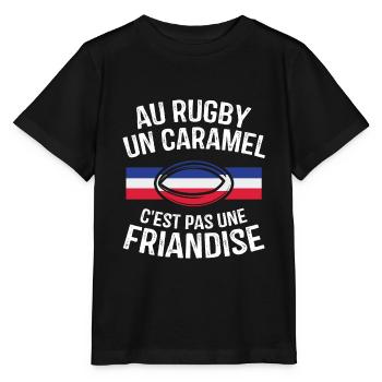 Au Rugby Un Caramel C'est Pas Une Friandise - T-shirt bio MINI CREATOR Stanley/Stella Enfant - noir - Devant - Mikhail (115cm)