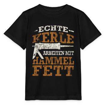 Fließenleger Silikon Hammelfett Spruch Geschenk - Stanley/Stella Kinder T-Shirt MINI CREATOR  - Schwarz - Vorne - Mikhail (115cm)