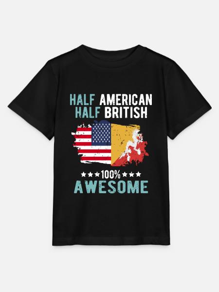 Halb Amerikaner Halb Brite - Stanley/Stella Kinder T-Shirt MINI CREATOR - Schwarz
