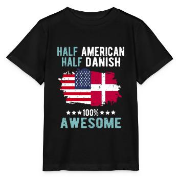 Half American Half Dane - Stanley/Stella MINI CREATOR Kids’ T-Shirt - black - Front - Mikhail (115cm)