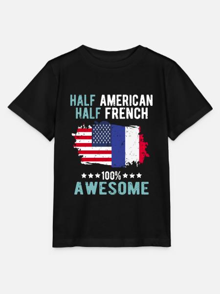 Halb Amerikaner Halb Amerikaner - Stanley/Stella Kinder T-Shirt MINI CREATOR - Schwarz
