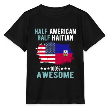 Half American, half Haitian - Stanley/Stella MINI CREATOR Kids’ T-Shirt - black - Front - Mikhail (115cm)
