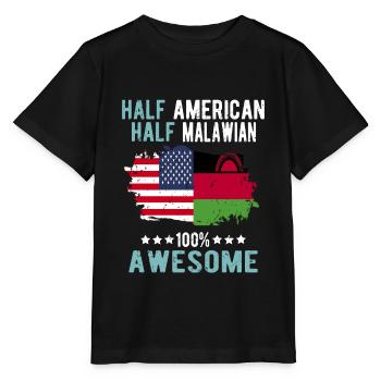 Half American Half Malawi - Stanley/Stella MINI CREATOR Kids’ T-Shirt - black - Front - Mikhail (115cm)