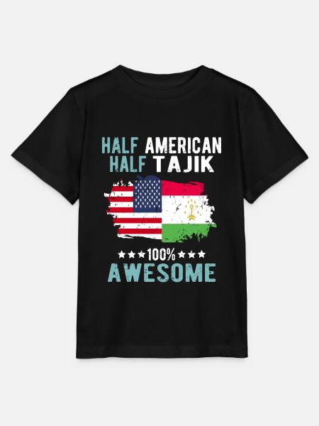 Halb Amerikaner Halb Tadschiken - Stanley/Stella Kinder T-Shirt MINI CREATOR - Schwarz