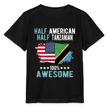 Half American Half Tanzanian - Stanley/Stella MINI CREATOR Kids’ T-Shirt - black - Front - Mikhail (115cm)