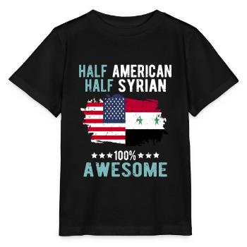 Half American, half Syrian - Stanley/Stella MINI CREATOR Kids’ T-Shirt - black - Front - Mikhail (115cm)