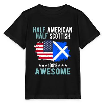 Halb Amerikaner Halb Schotte - Stanley/Stella Kinder T-Shirt MINI CREATOR  - Schwarz - Vorne - Mikhail (115cm)