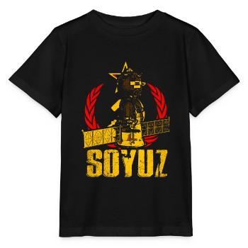 Sojus Raumschiff - Stanley/Stella Kinder T-Shirt MINI CREATOR  - Schwarz - Vorne - Mikhail (115cm)