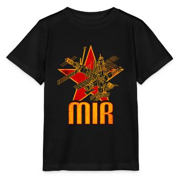 Mir Space Station - Stanley/Stella MINI CREATOR Kids’ T-Shirt - black - Front - Mikhail (115cm)