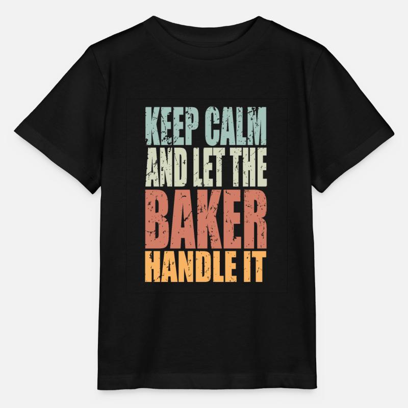 Keep Calm Bäcker Spruch Bäcker Geschenk - Stanley/Stella Kinder T-Shirt MINI CREATOR  - Schwarz