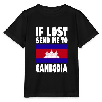 Cambodia Flag Saying - Stanley/Stella MINI CREATOR Kids’ T-Shirt - black - Front - Mikhail (115cm)