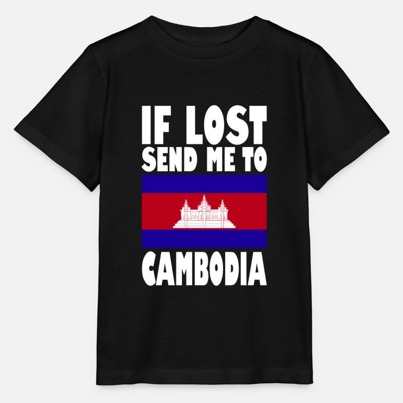 Drapeau du Cambodge Disant - T-shirt bio MINI CREATOR Stanley/Stella Enfant - noir