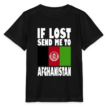 Afghanistan Flag Slogan - Stanley/Stella MINI CREATOR Kids’ T-Shirt - black - Front - Mikhail (115cm)