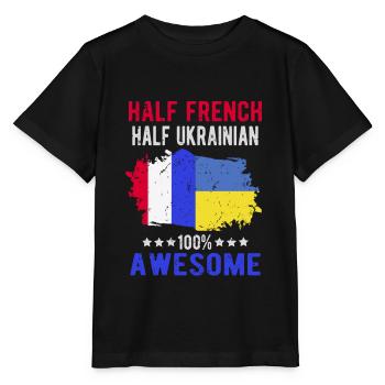 Half French Half Ukrainian - Stanley/Stella MINI CREATOR Kids’ T-Shirt - black - Front - Mikhail (115cm)