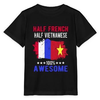 Half French Half Vietnamese - Stanley/Stella MINI CREATOR Kids’ T-Shirt - black - Front - Mikhail (115cm)