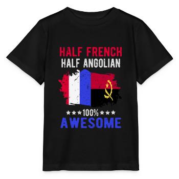 Half French Half Angolier - Stanley/Stella MINI CREATOR Kids’ T-Shirt - black - Front - Mikhail (115cm)