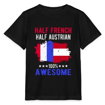 Half French Half Austrian - Stanley/Stella MINI CREATOR Kids’ T-Shirt - black - Front - Mikhail (115cm)