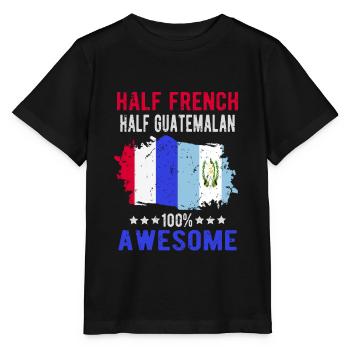 Half French Half Guatemalan - Stanley/Stella MINI CREATOR Kids’ T-Shirt - black - Front - Mikhail (115cm)