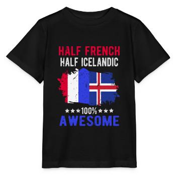 Half French Half Icelandic - Stanley/Stella MINI CREATOR Kids’ T-Shirt - black - Front - Mikhail (115cm)