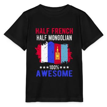 Half French Half Mongolian - Stanley/Stella MINI CREATOR Kids’ T-Shirt - black - Front - Mikhail (115cm)