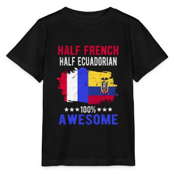 Half French Half Ecuadorian - Stanley/Stella MINI CREATOR Kids’ T-Shirt - black - Front - Mikhail (115cm)