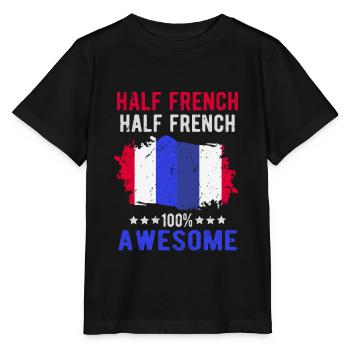 Half French Half French - Stanley/Stella MINI CREATOR Kids’ T-Shirt - black - Front - Mikhail (115cm)