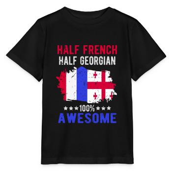 Half French Half Georgian - Stanley/Stella MINI CREATOR Kids’ T-Shirt - black - Front - Mikhail (115cm)