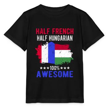 Moitié Français moitié hongrois - T-shirt bio MINI CREATOR Stanley/Stella Enfant - noir - Devant - Mikhail (115cm)