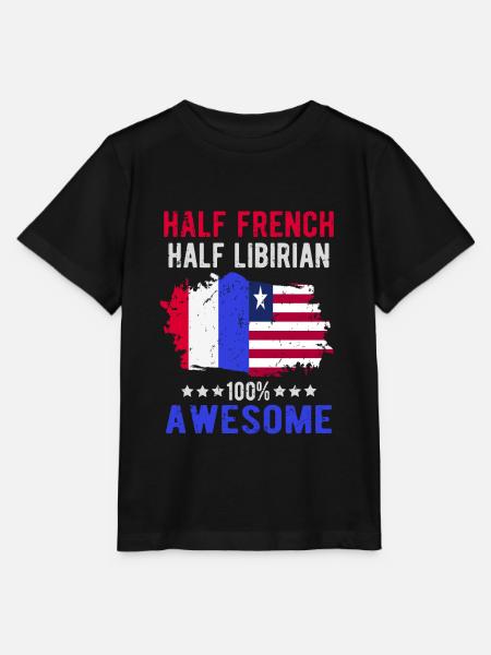 Halb Franzose Halb Libyer - Stanley/Stella Kinder T-Shirt MINI CREATOR  - Schwarz