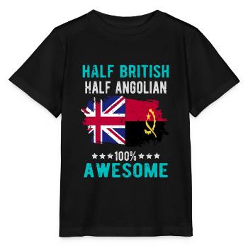 Half British Half Angolier - Stanley/Stella MINI CREATOR Kids’ T-Shirt - black - Front - Mikhail (115cm)