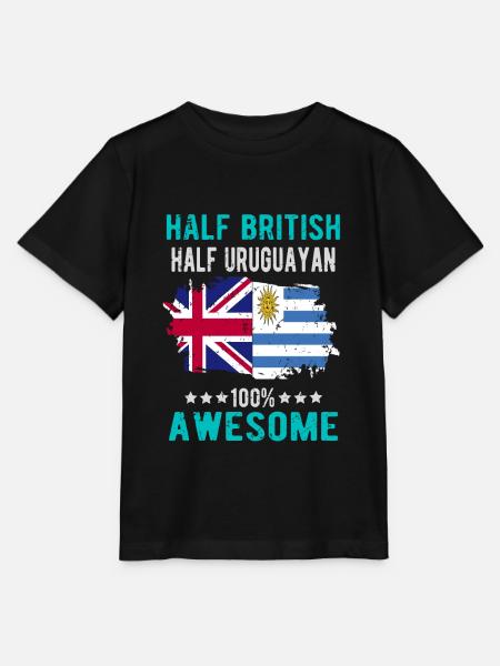 Halb Brite Halb Uruguayer - Stanley/Stella Kinder T-Shirt MINI CREATOR - Schwarz