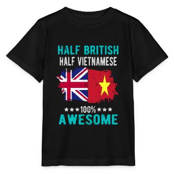 Half British Half Vietnamese - Stanley/Stella MINI CREATOR Kids’ T-Shirt - black - Front - Mikhail (115cm)