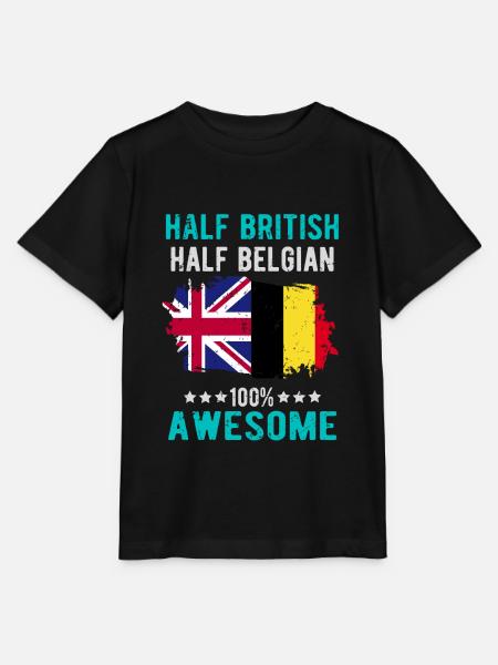 Halb Brite Halb Belgier - Stanley/Stella Kinder T-Shirt MINI CREATOR  - Schwarz