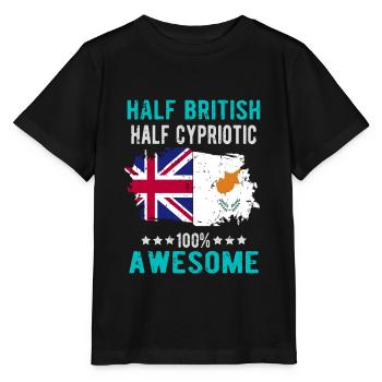 Half British Half Cypriot - Stanley/Stella MINI CREATOR Kids’ T-Shirt - black - Front - Mikhail (115cm)