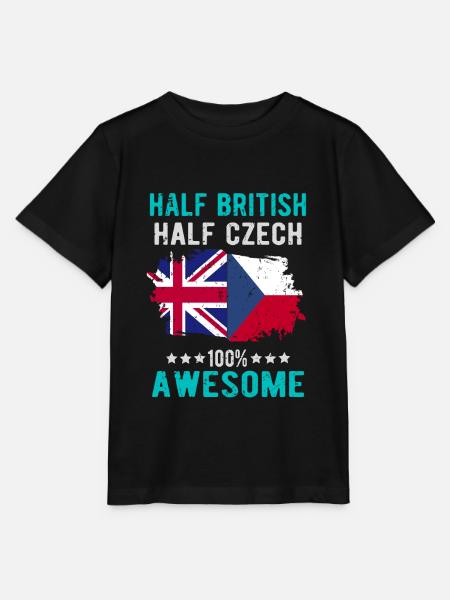 Halb Brite Halb Tscheche - Stanley/Stella Kinder T-Shirt MINI CREATOR  - Schwarz