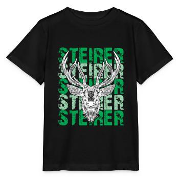 Styrie Autriche Armoiries de Styrie Harmonica - T-shirt bio MINI CREATOR Stanley/Stella Enfant - noir - Devant - Mikhail (115cm)