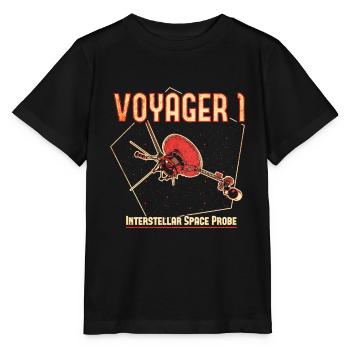 Voyager 1 Space Probe - Stanley/Stella MINI CREATOR Kids’ T-Shirt - black - Front - Mikhail (115cm)