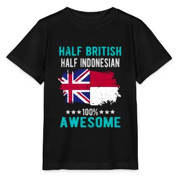Half British Half Indonesian - Stanley/Stella MINI CREATOR Kids’ T-Shirt - black - Front - Mikhail (115cm)