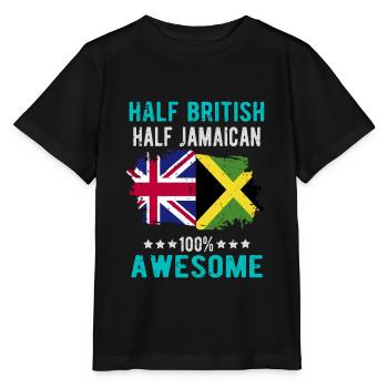 Half British Half Jamaican - Stanley/Stella MINI CREATOR Kids’ T-Shirt - black - Front - Mikhail (115cm)