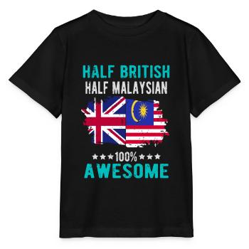 Half British Half Malaysian - Stanley/Stella MINI CREATOR Kids’ T-Shirt - black - Front - Mikhail (115cm)