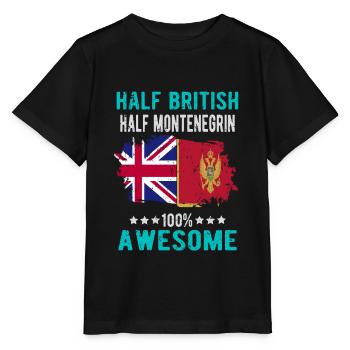 Half British Half Montenegrin - Stanley/Stella MINI CREATOR Kids’ T-Shirt - black - Front - Mikhail (115cm)