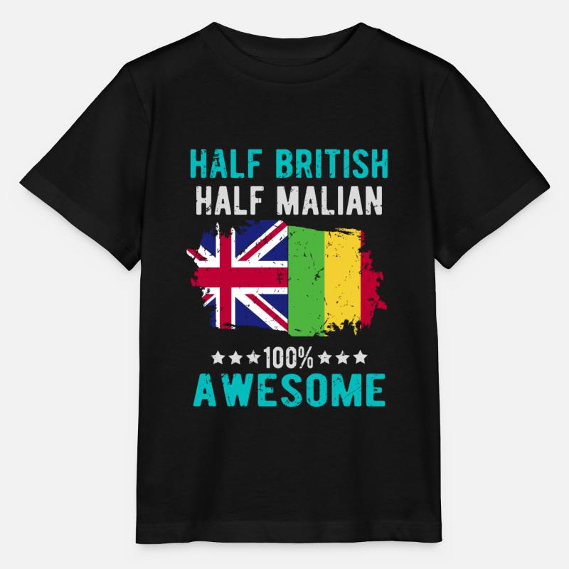 Moitié britannique moitié maliens - T-shirt bio MINI CREATOR Stanley/Stella Enfant - noir