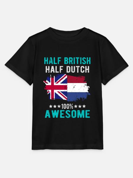 Halb Brite Halb Niederländer - Stanley/Stella Kinder T-Shirt MINI CREATOR - Schwarz