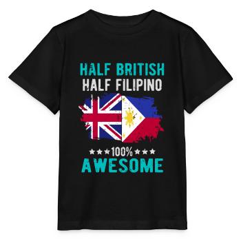 Half British Half Filipino - Stanley/Stella MINI CREATOR Kids’ T-Shirt - black - Front - Mikhail (115cm)